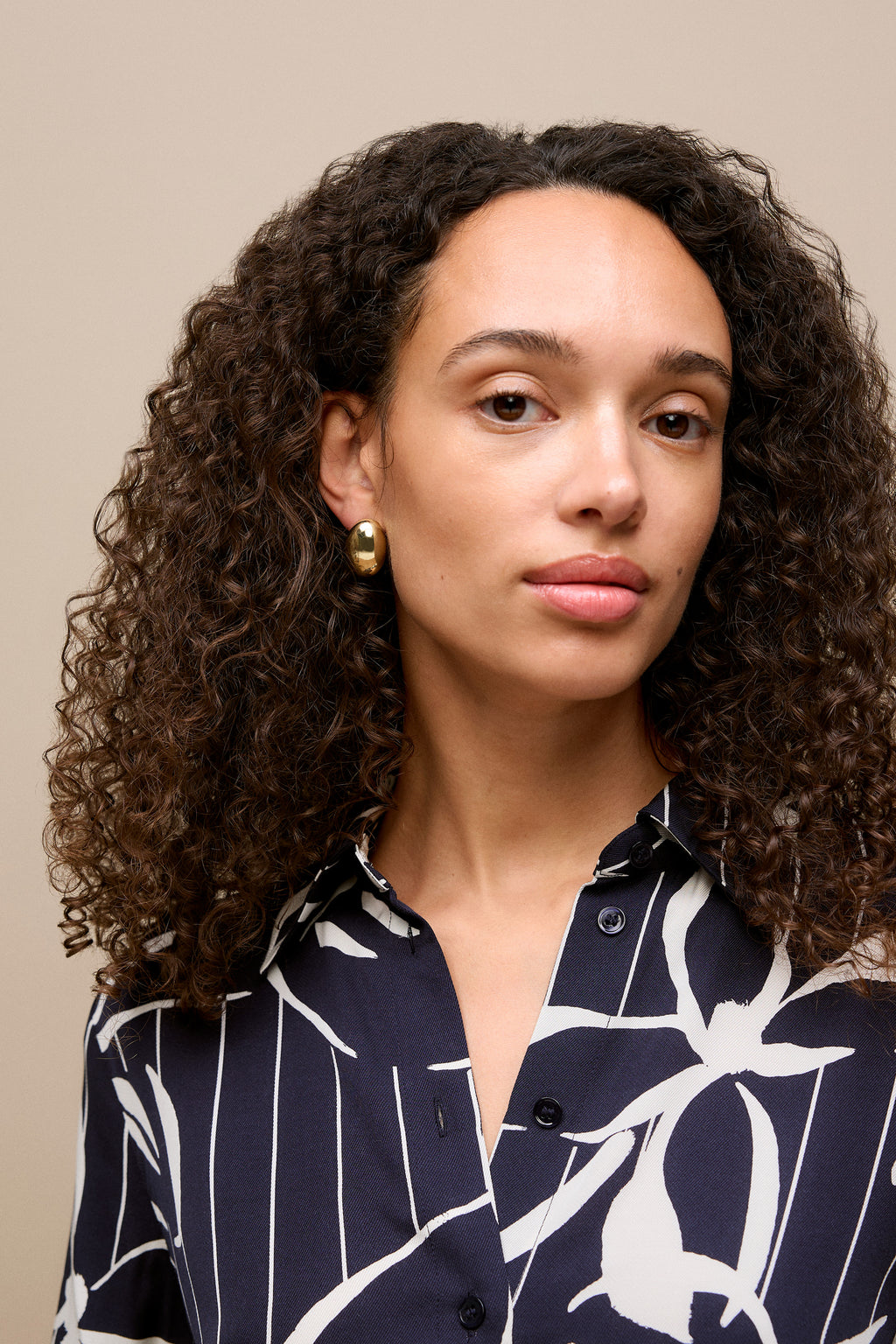 Floral Stripe Twill Shirt