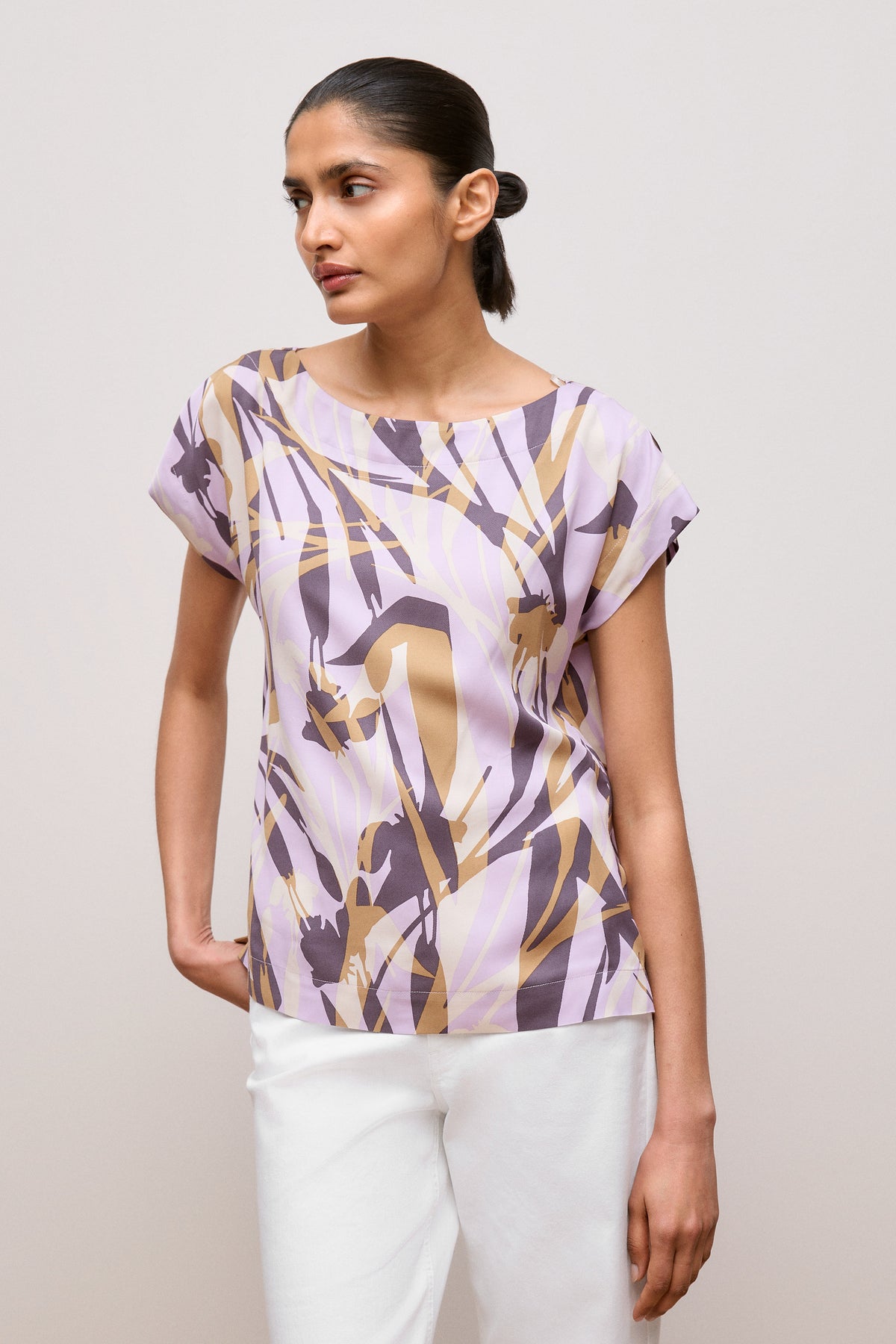 Shadow Leaf Woven Twill T-Shirt