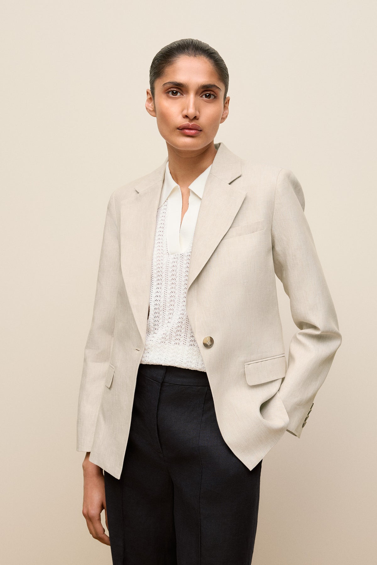 Linen Tailored Blazer