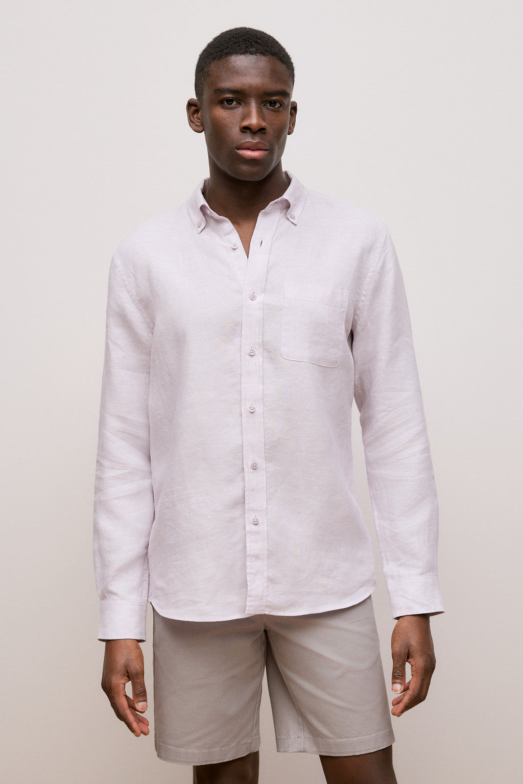 Regular Fit Linen End On End Shirt