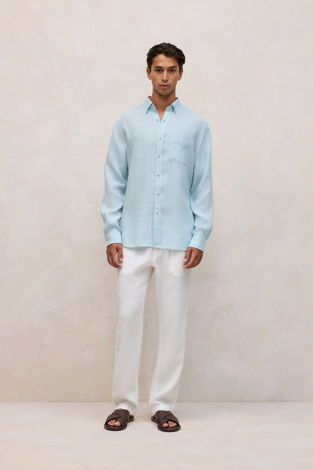 Regular Fit Linen End On End Shirt