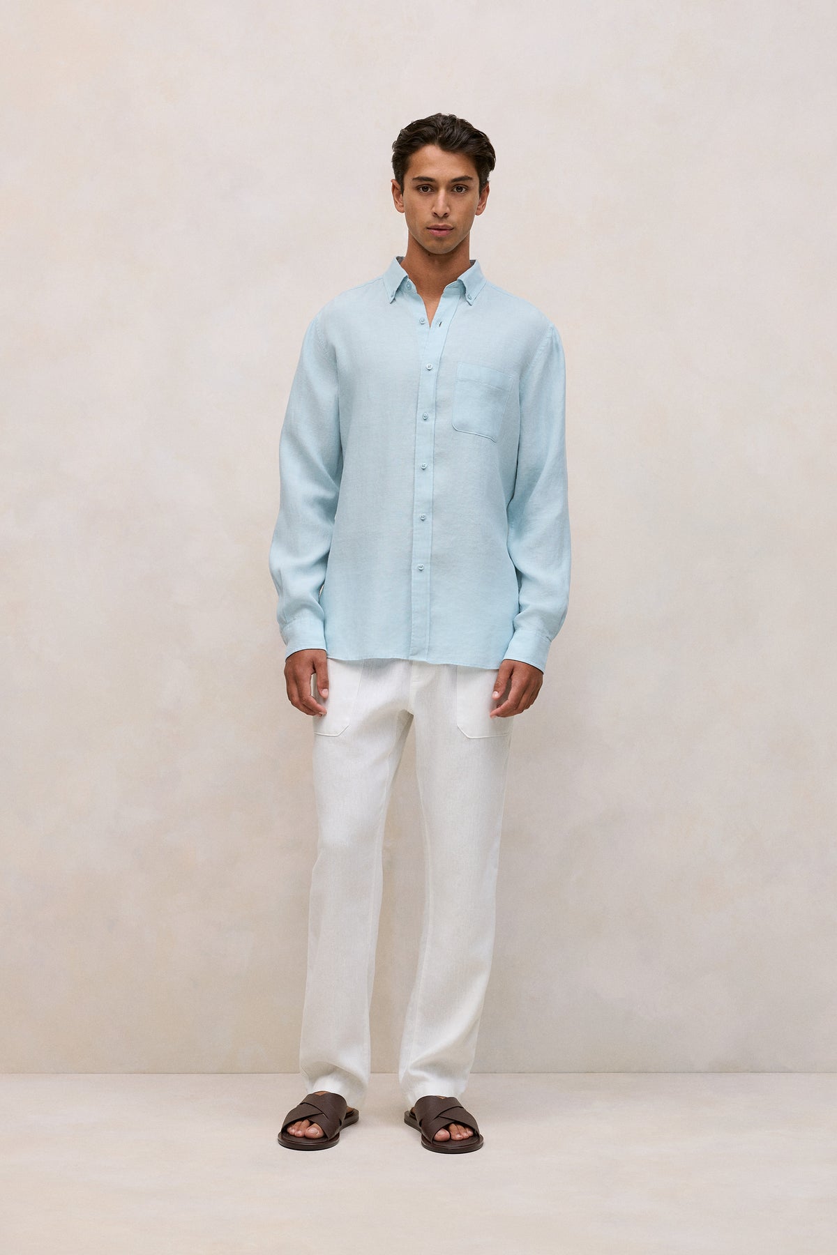 Regular Fit Linen End On End Shirt