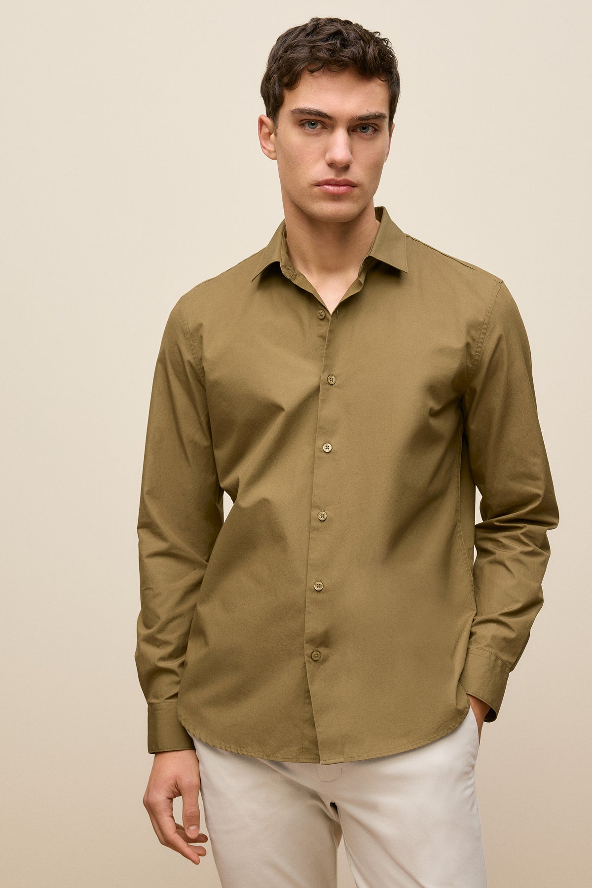 Tailored Fit Cotton Poplin Shirt