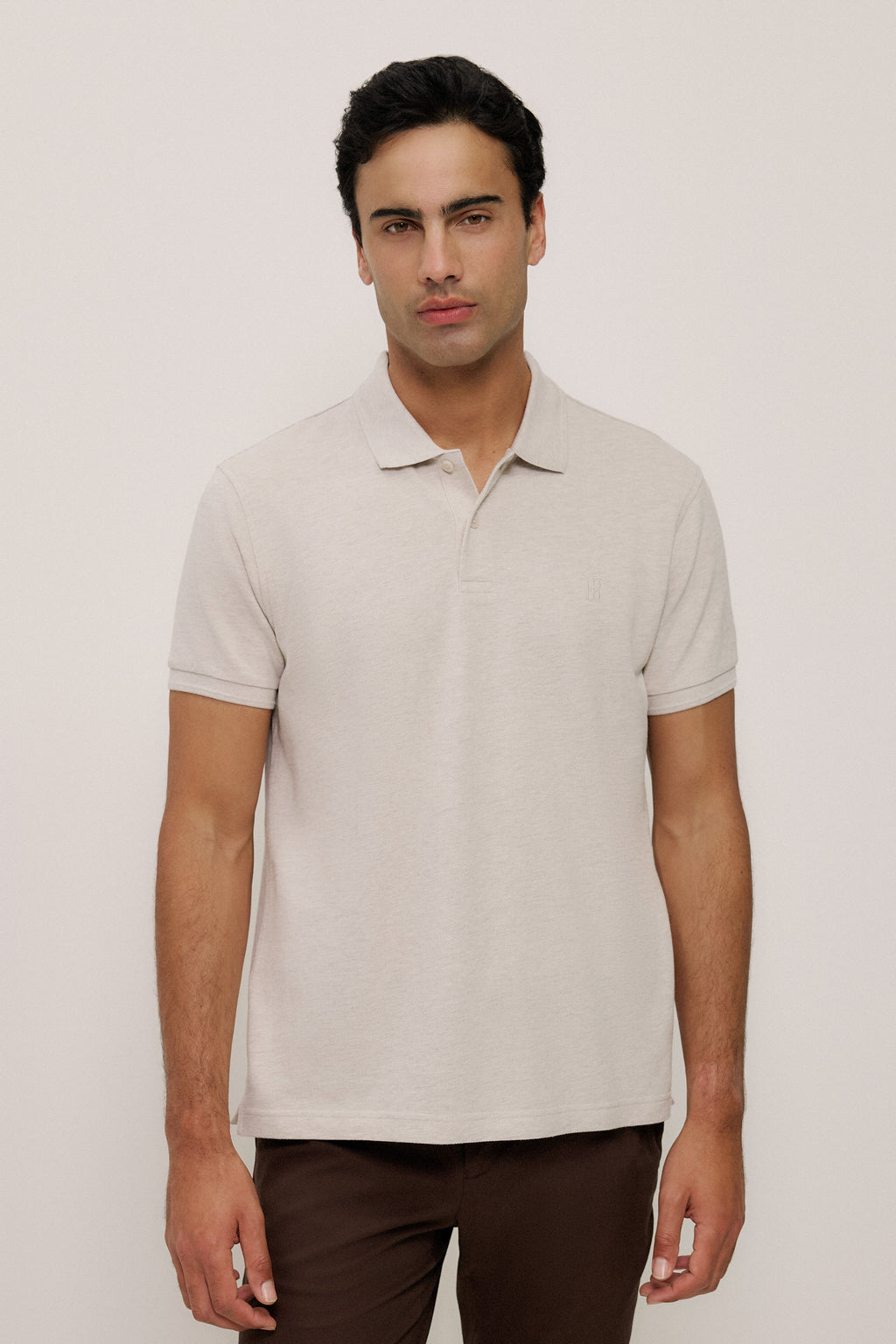 Pique Marle Monogram Polo