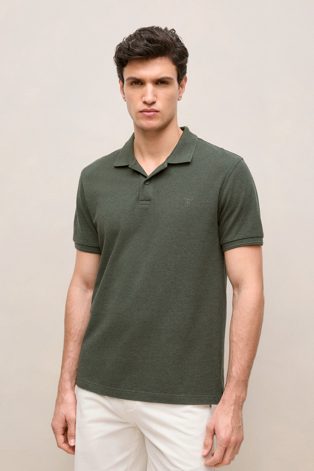 Pique Marle Monogram Polo