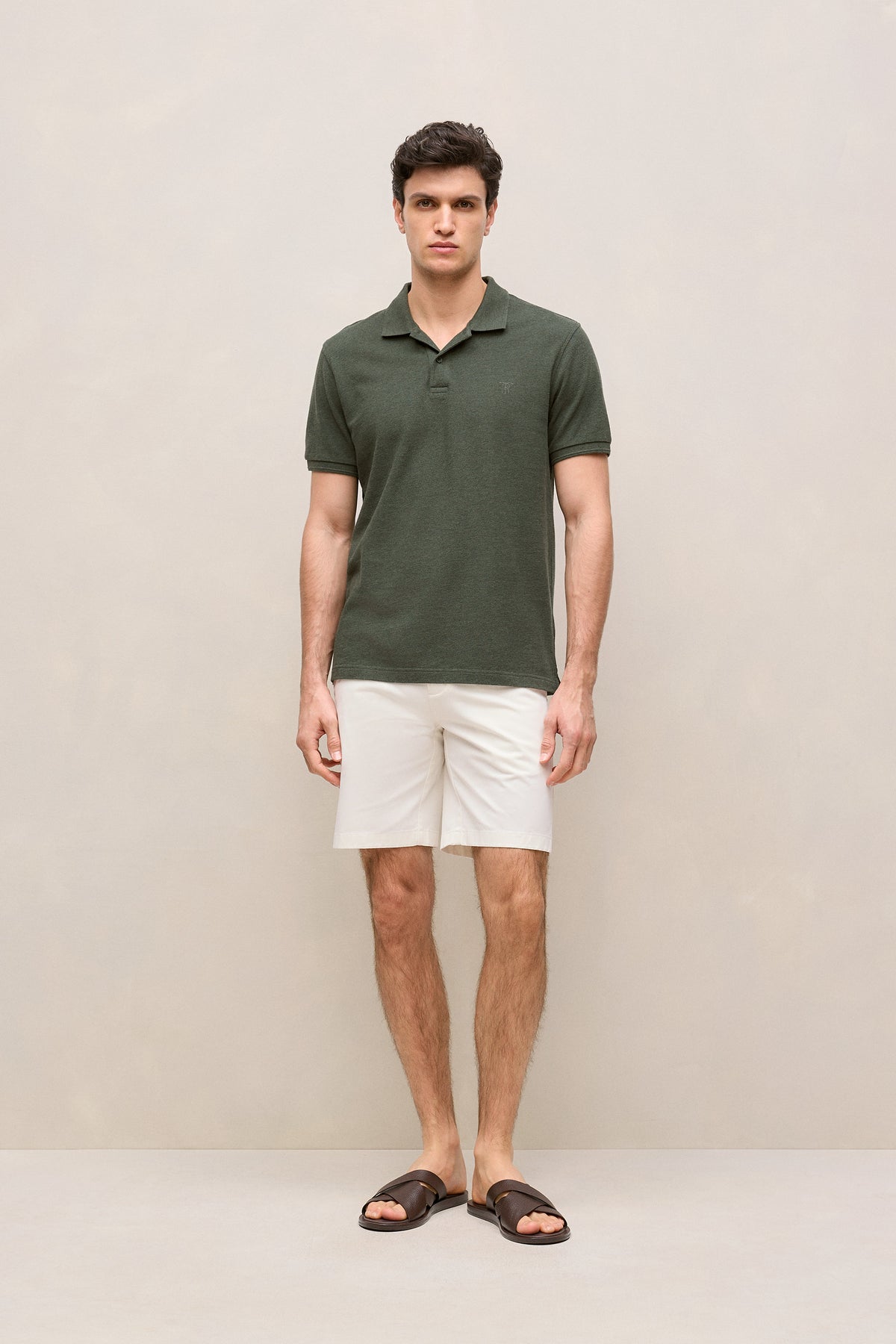 Pique Marle Monogram Polo