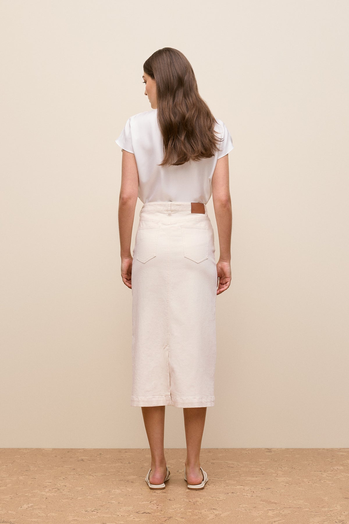 Longline Denim Skirt