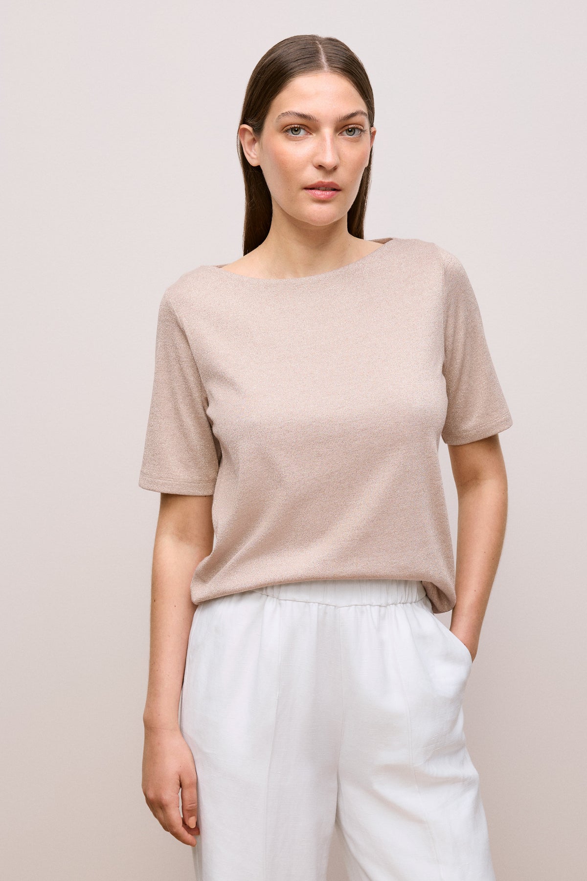 Metallic Rib T-Shirt