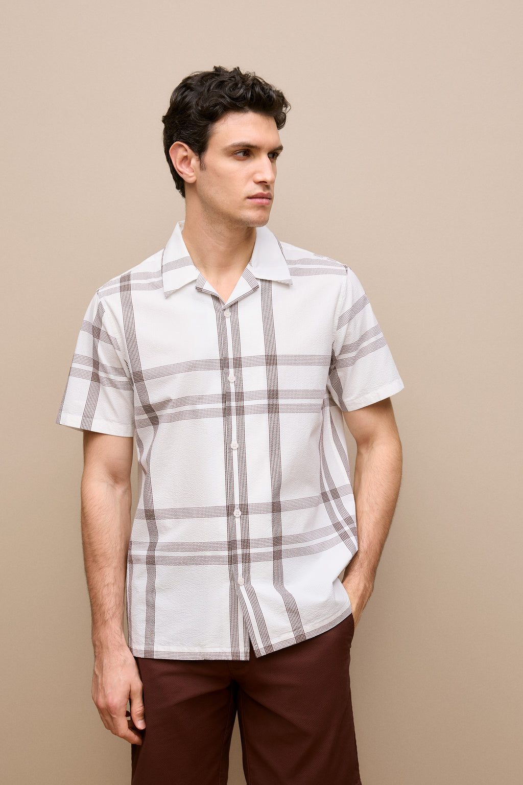 Seersucker Check Camp Shirt