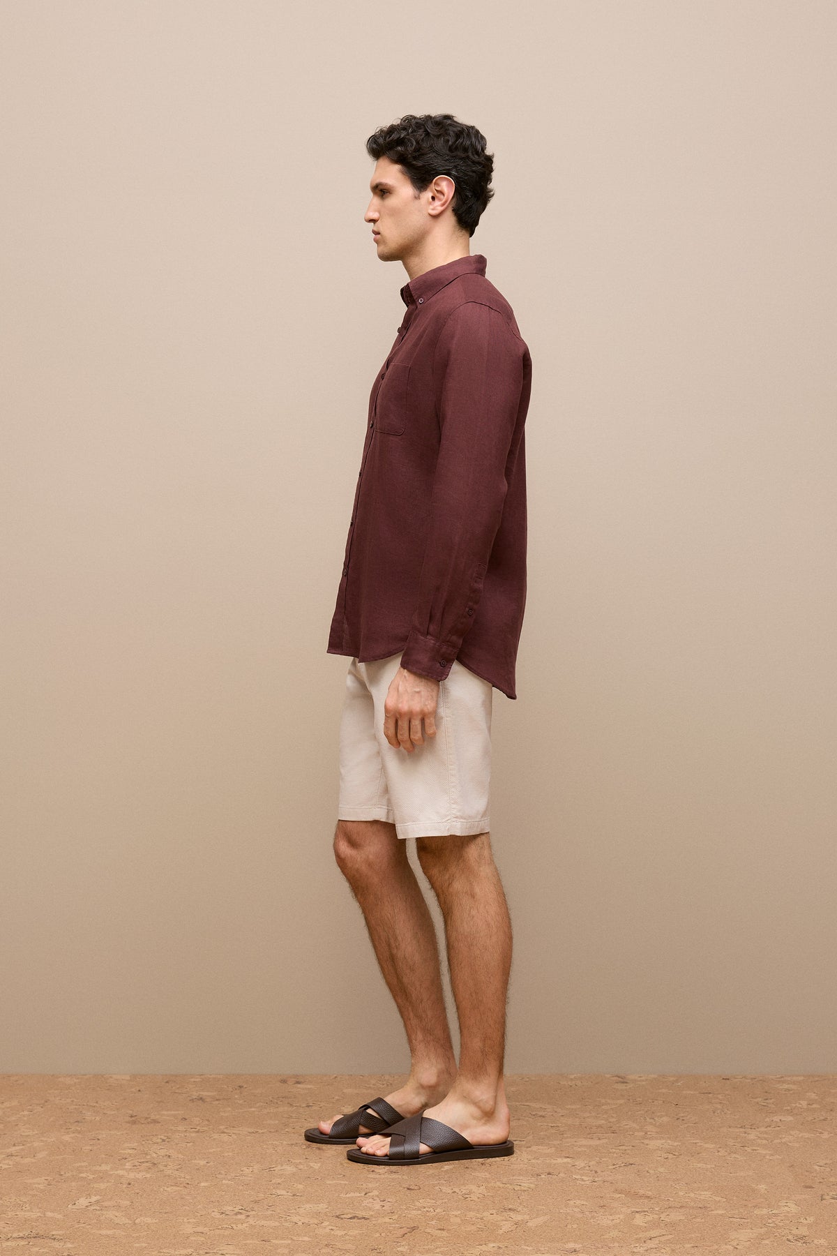 Stretch Cotton Dobby Longline Short