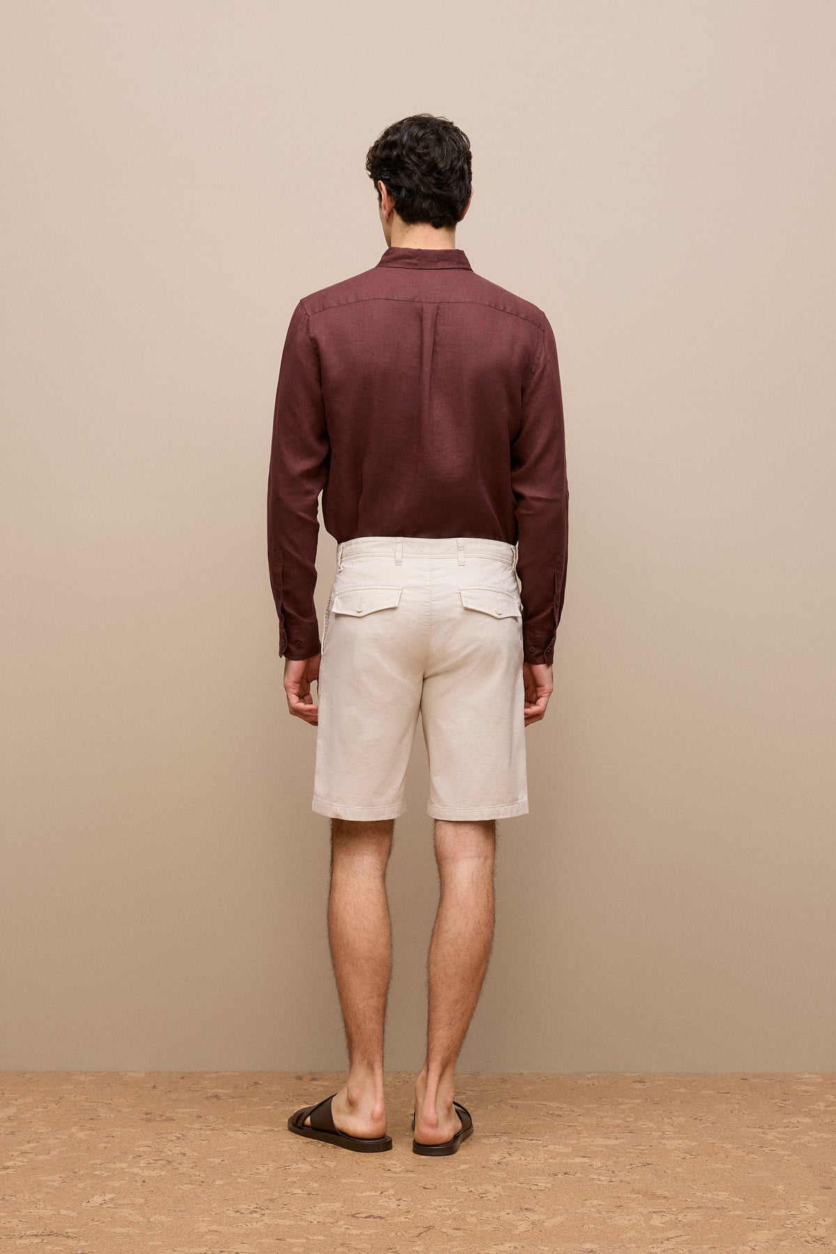 Stretch Cotton Dobby Longline Short