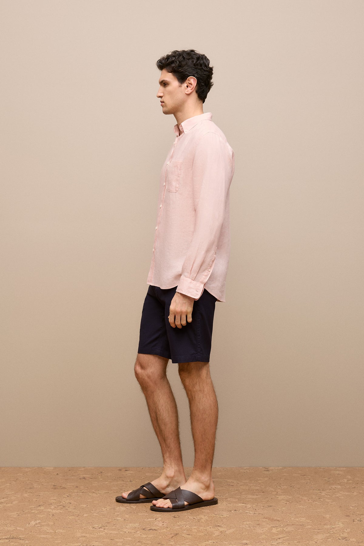 Stretch Cotton Dobby Longline Short