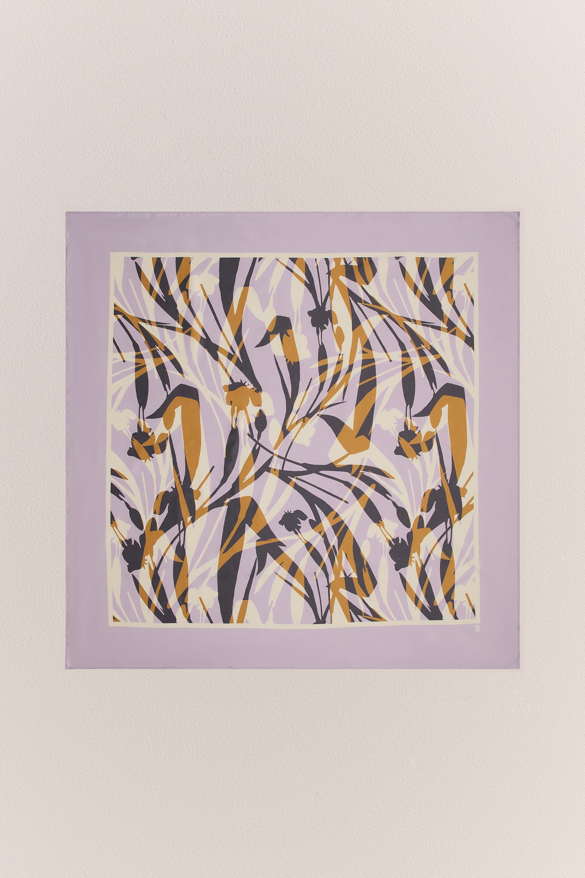 Shadow Leaf Silk Twill Neckerchief