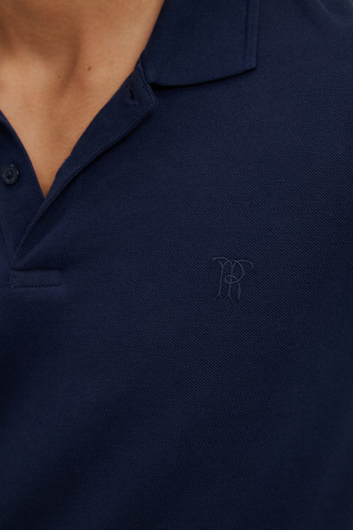 Pique Monogram Short Sleeve Polo
