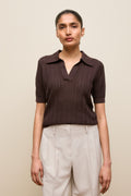 Mercerised Texture Knit Polo