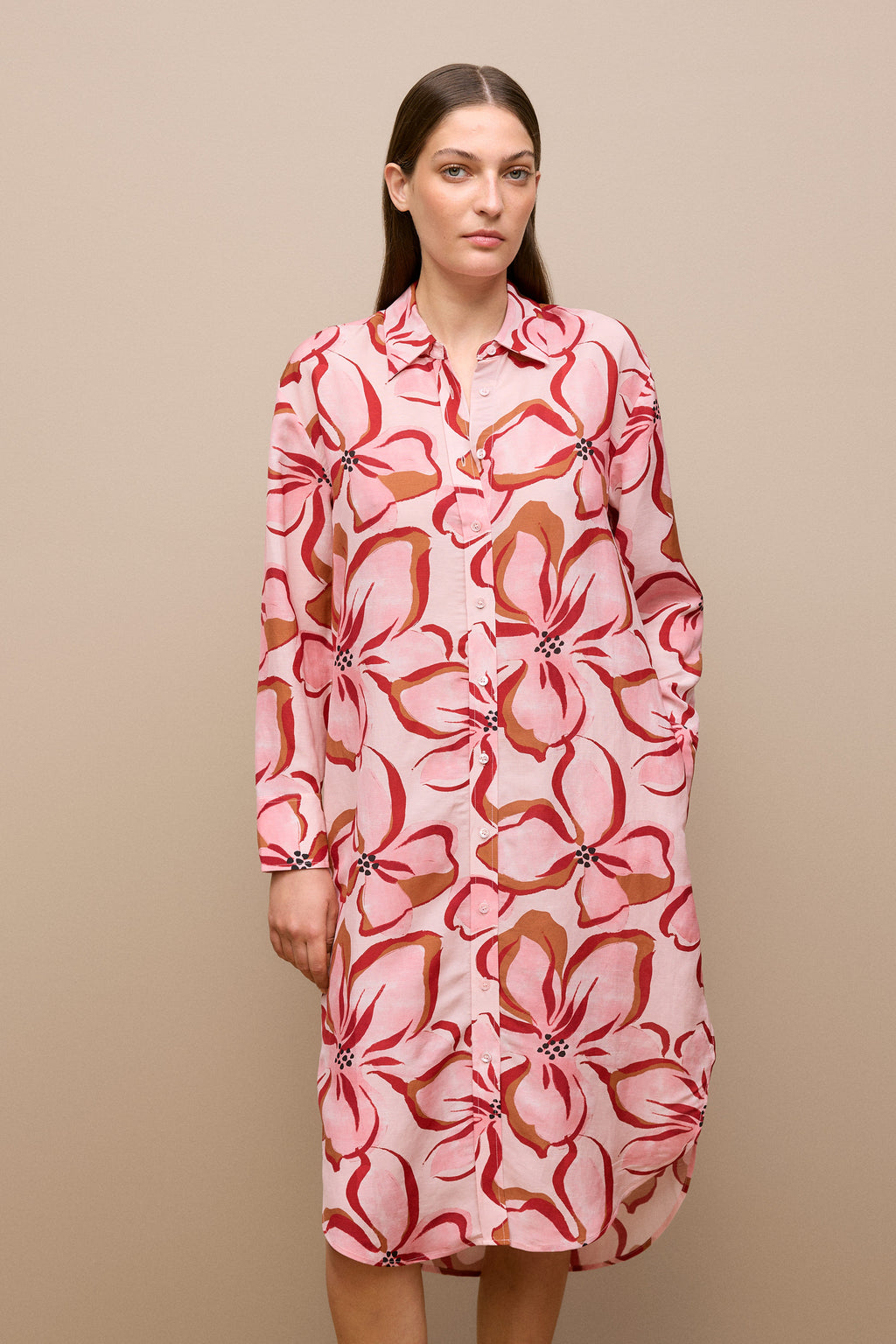 Peony Relaxed Shirt Dress