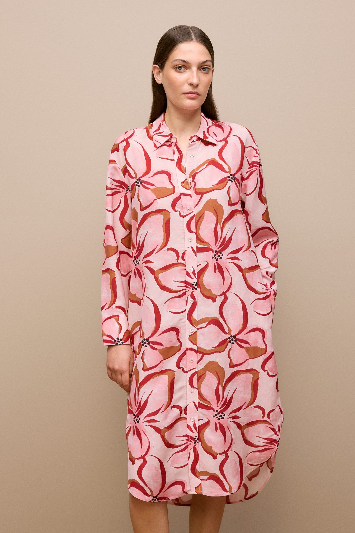 Peony Relaxed Shirt Dress