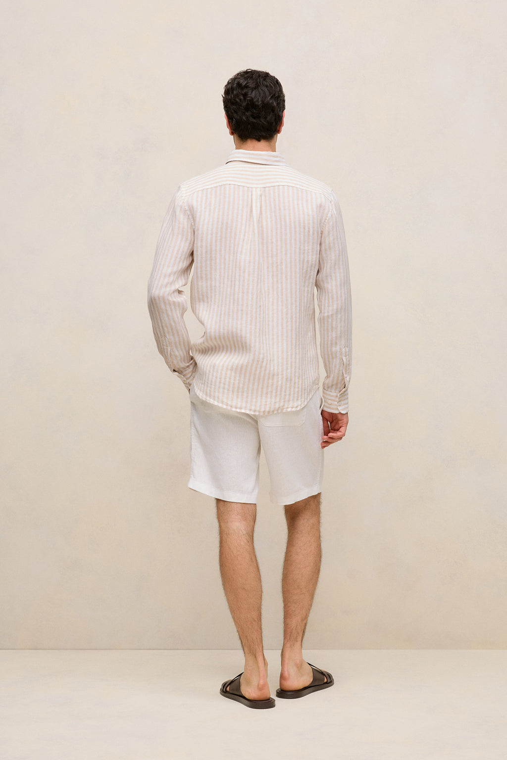 Regular Fit Linen Bengal Stripe Shirt