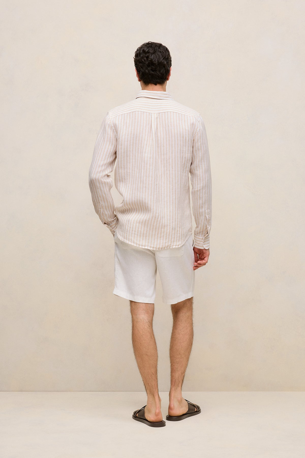 Regular Fit Linen Bengal Stripe Shirt
