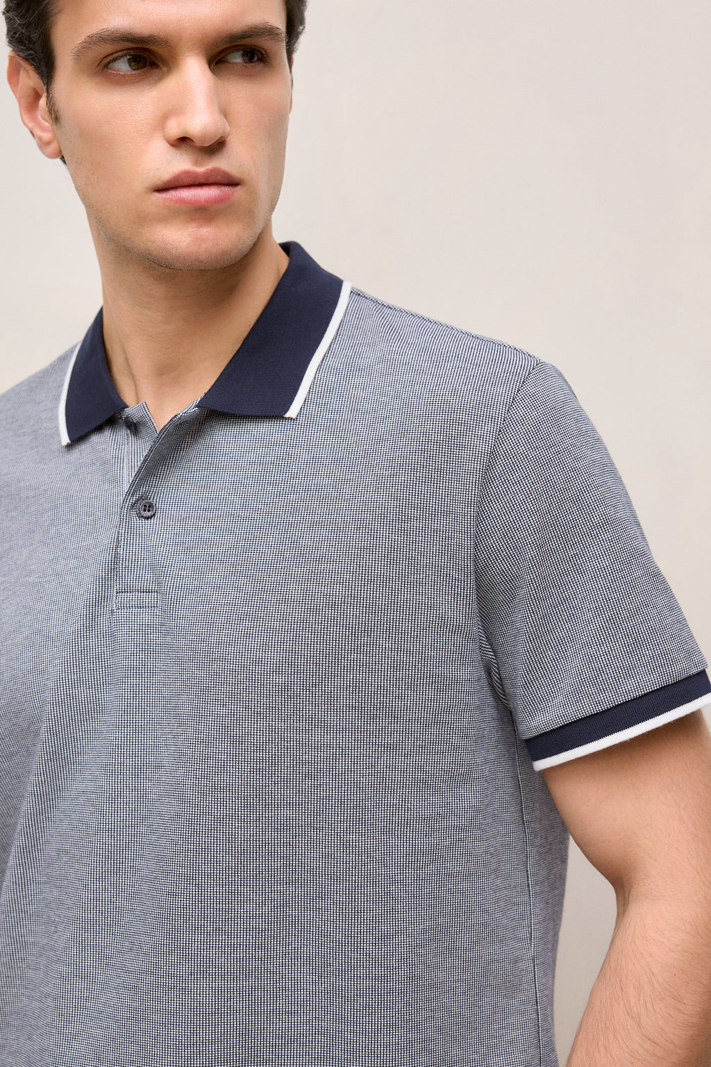 Cotton Birdseye Tipped Polo