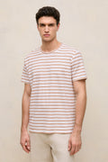 Cotton Linen Double Stripe T-Shirt