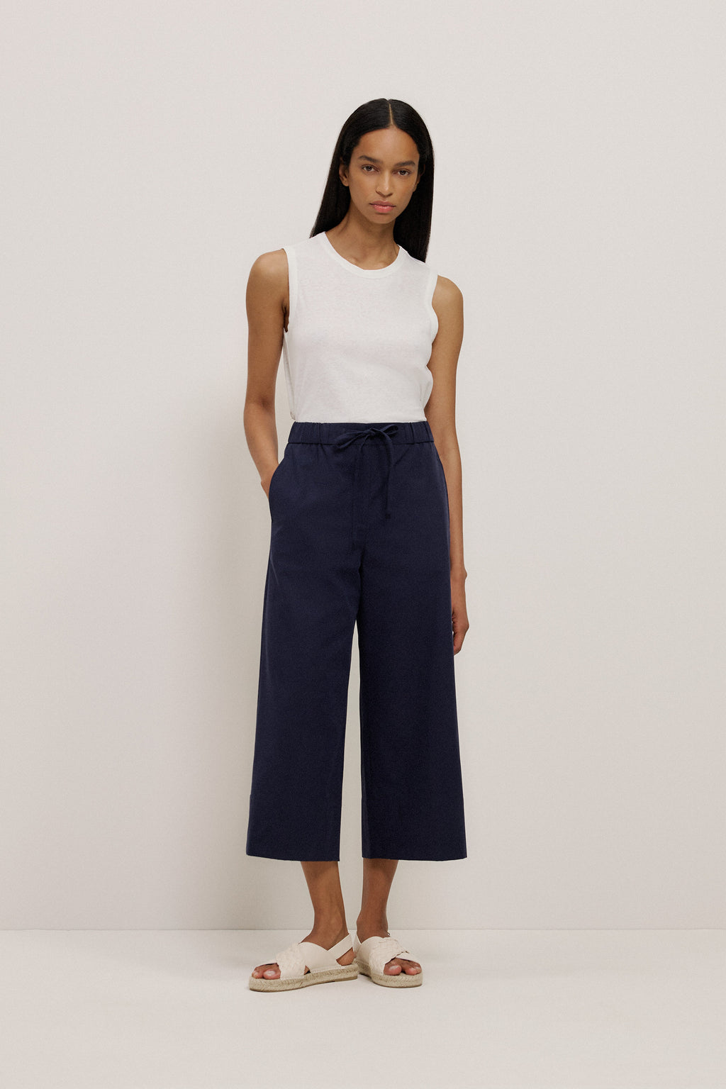 Linen Cotton Crew Tank