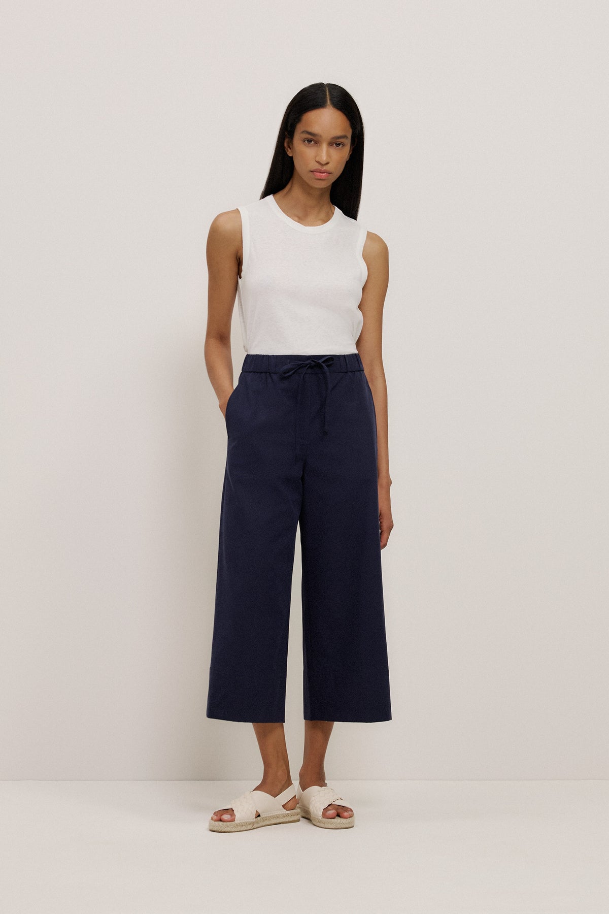 Linen Cotton Crew Tank