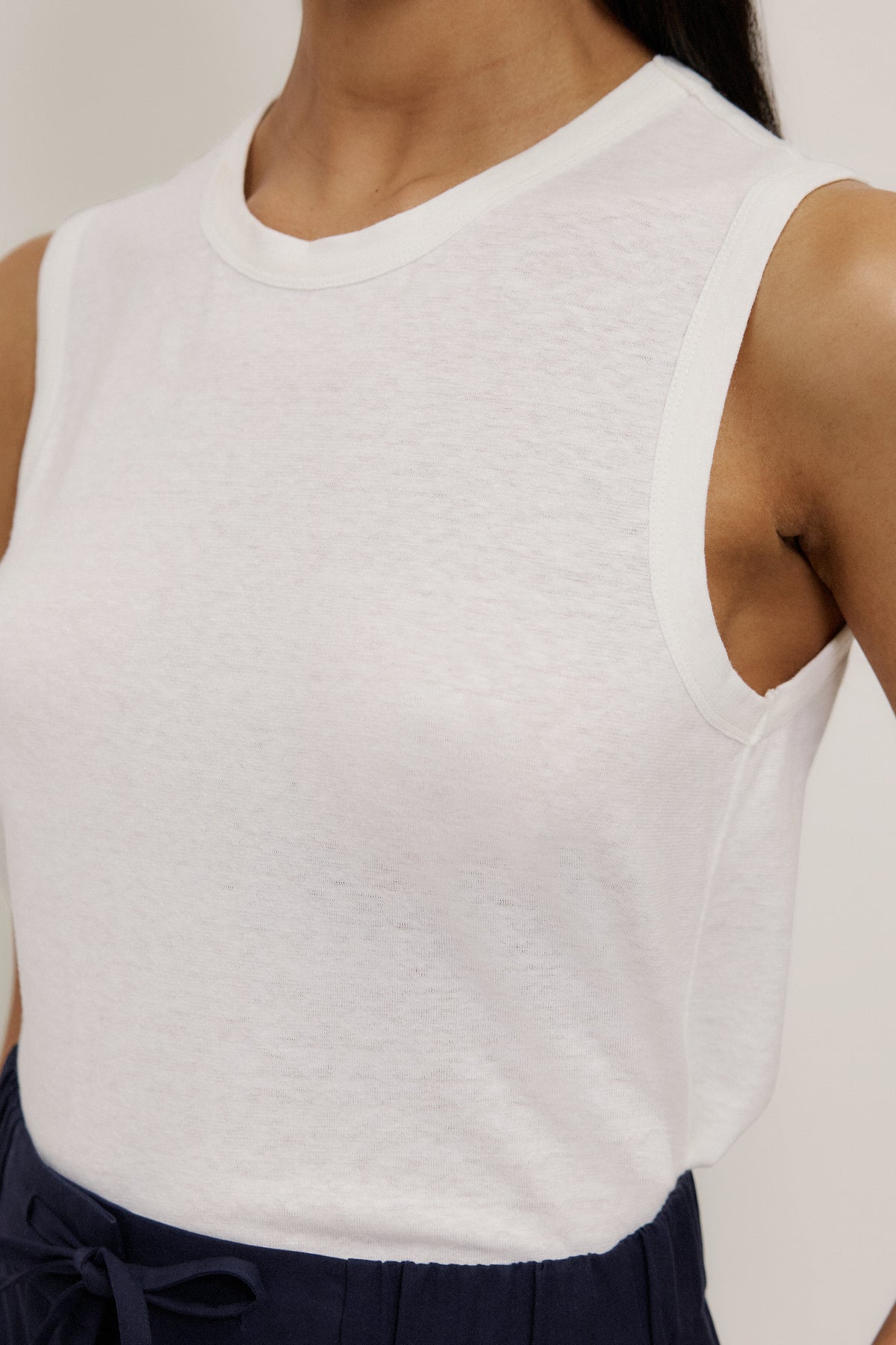 Linen Cotton Crew Tank