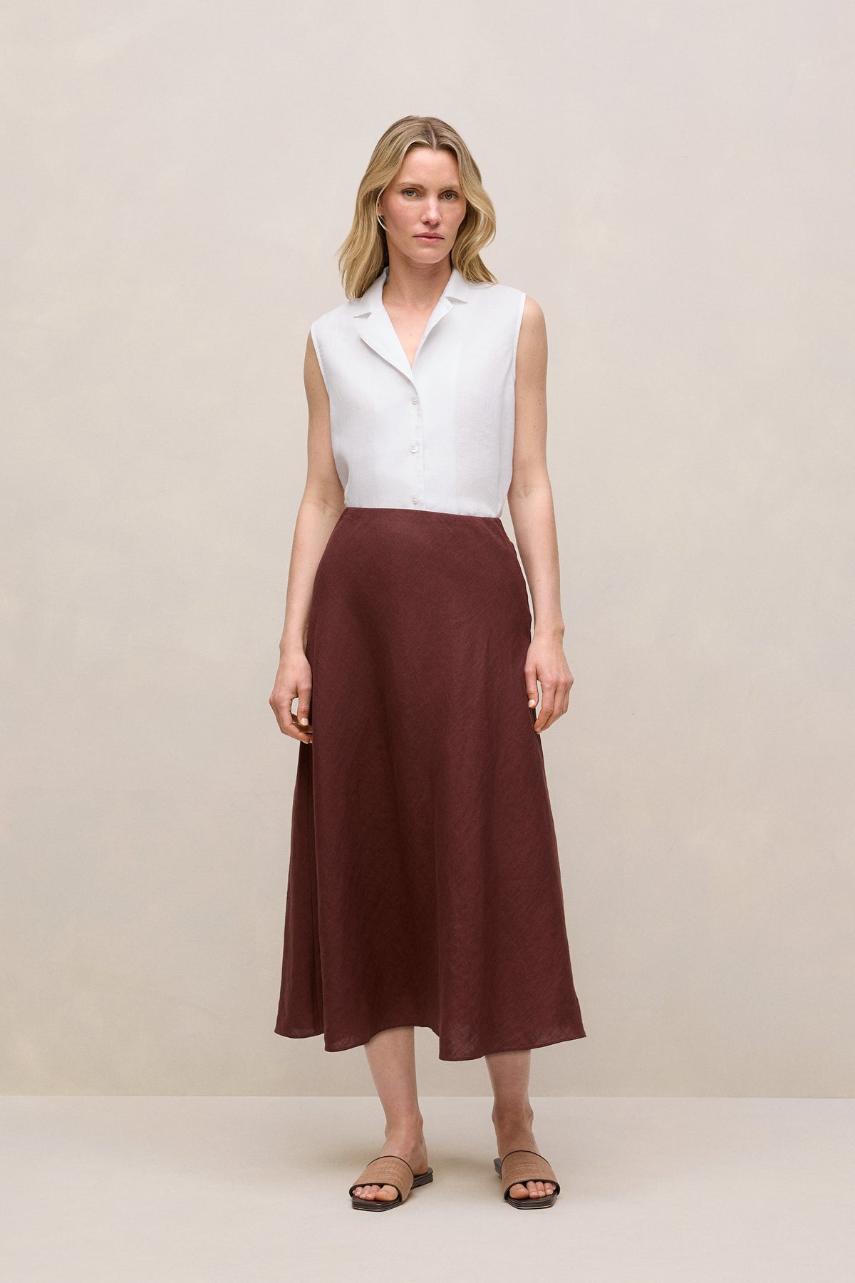 Linen Sleeveless Shirt
