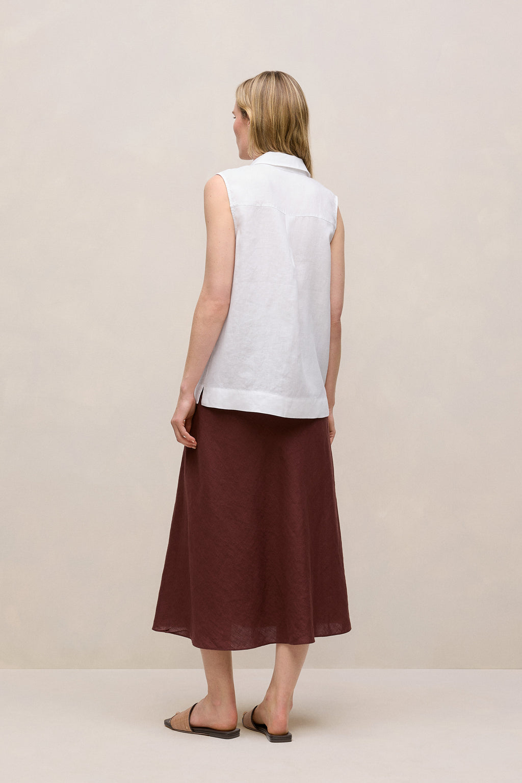 Linen Sleeveless Shirt