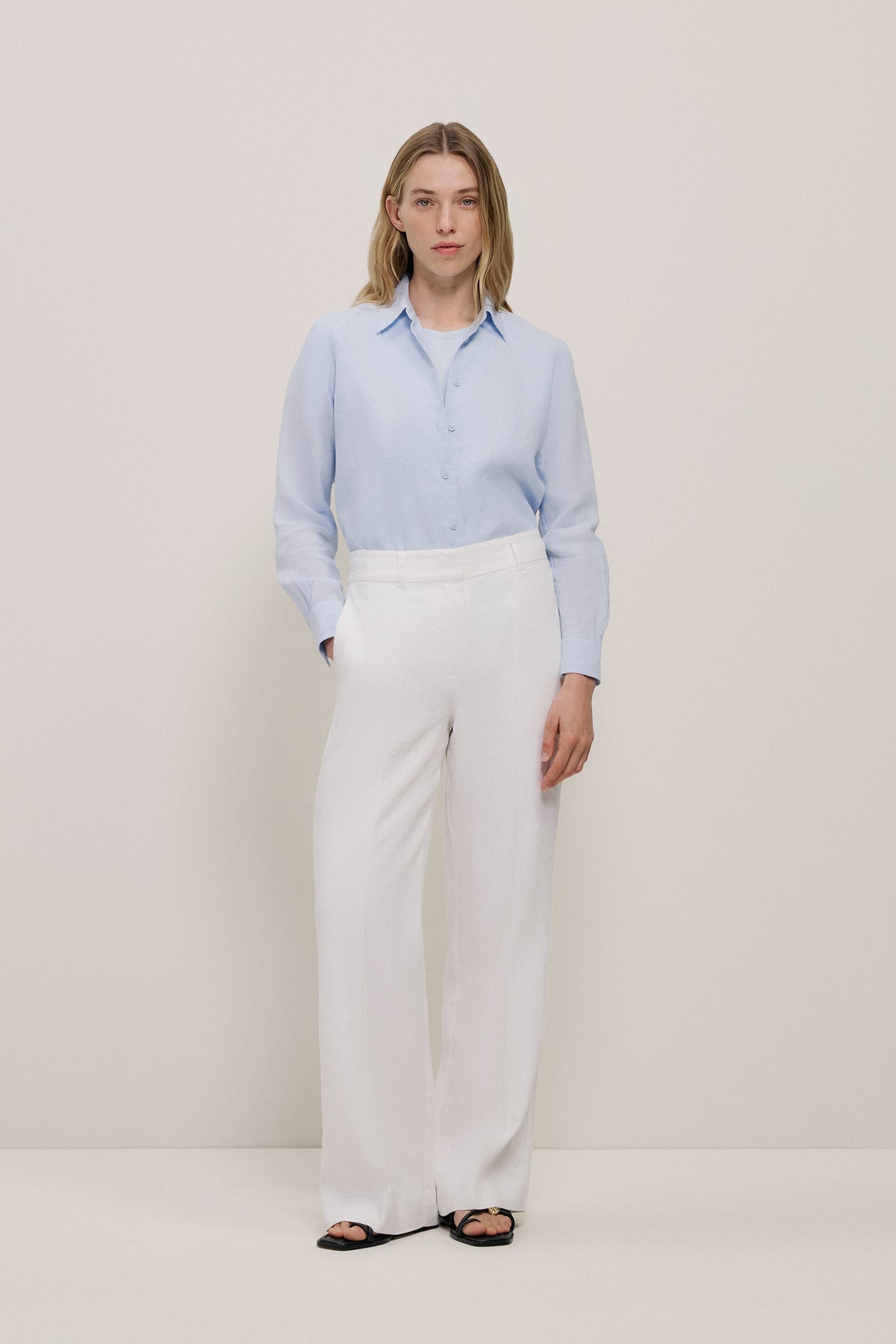 Linen Pintucked Pant