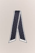 Spot Silk Twill Slim Scarf