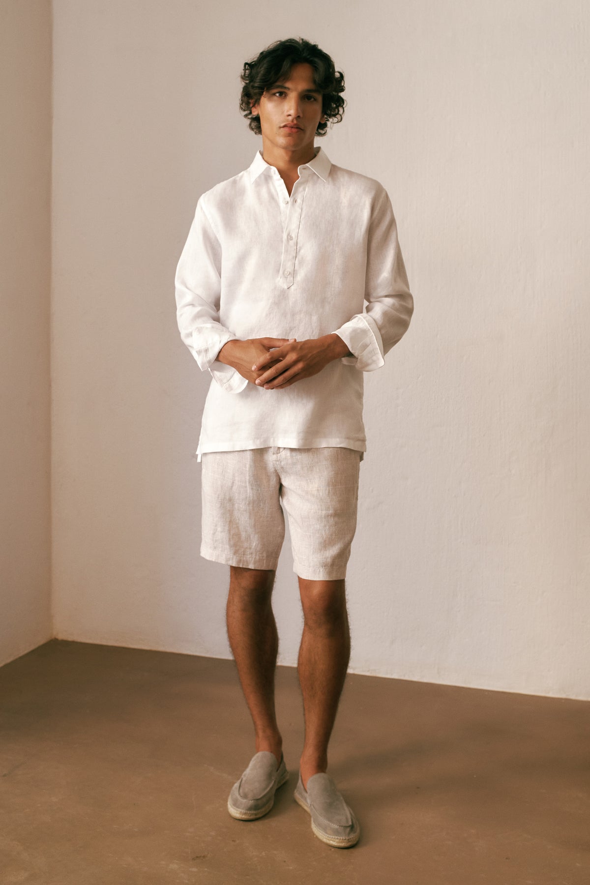 Linen Glen Check Short