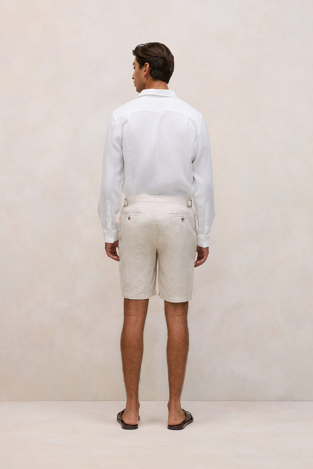 Linen Glen Check Short
