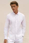 Regular Fit Yarn Dyed Stripe Oxford Shirt