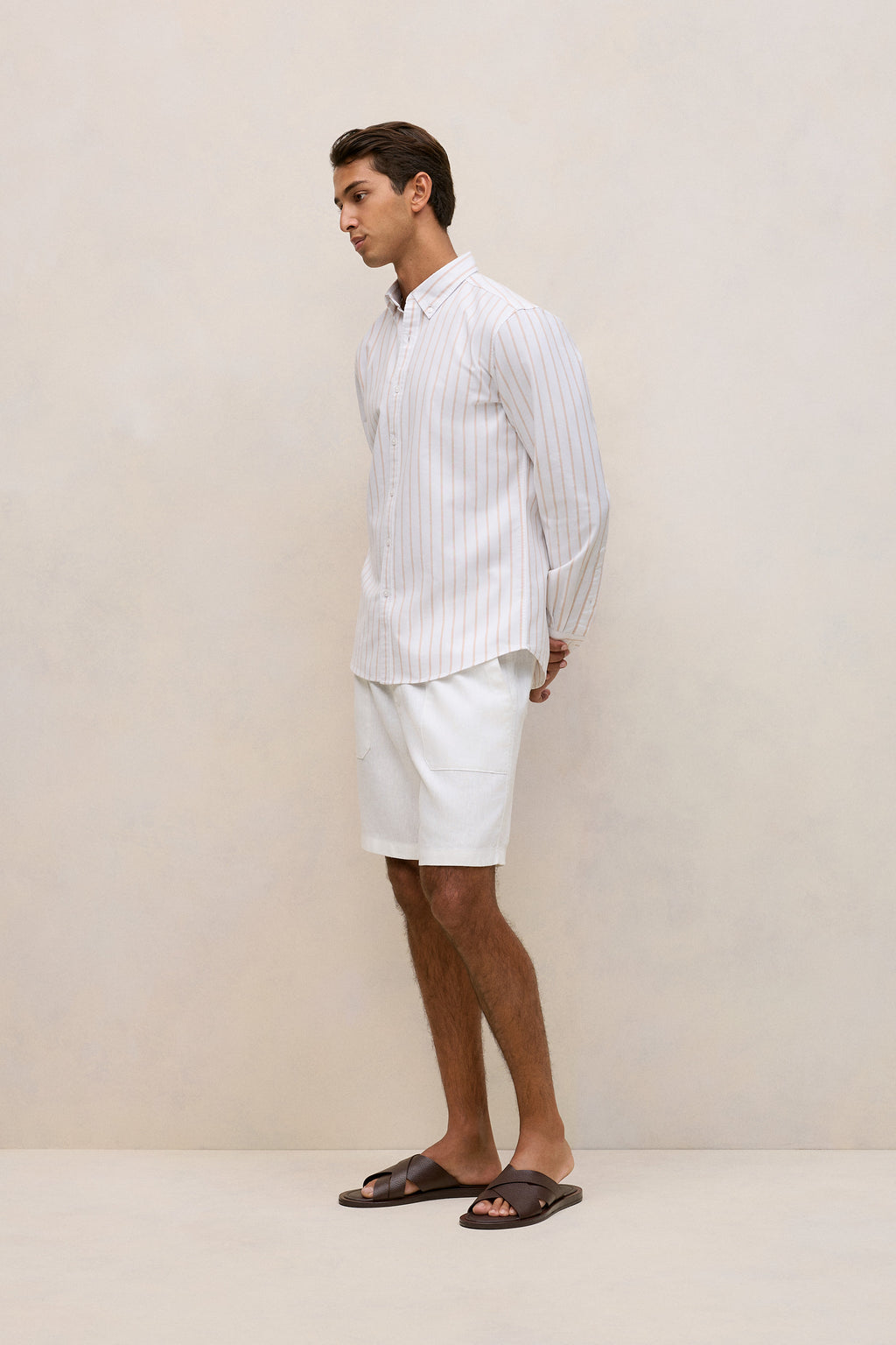 Regular Fit Yarn Dyed Stripe Oxford Shirt