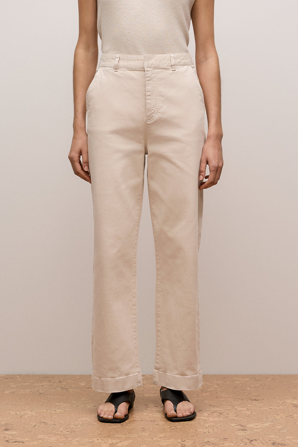 Garment Dyed Denim Tailored Pant