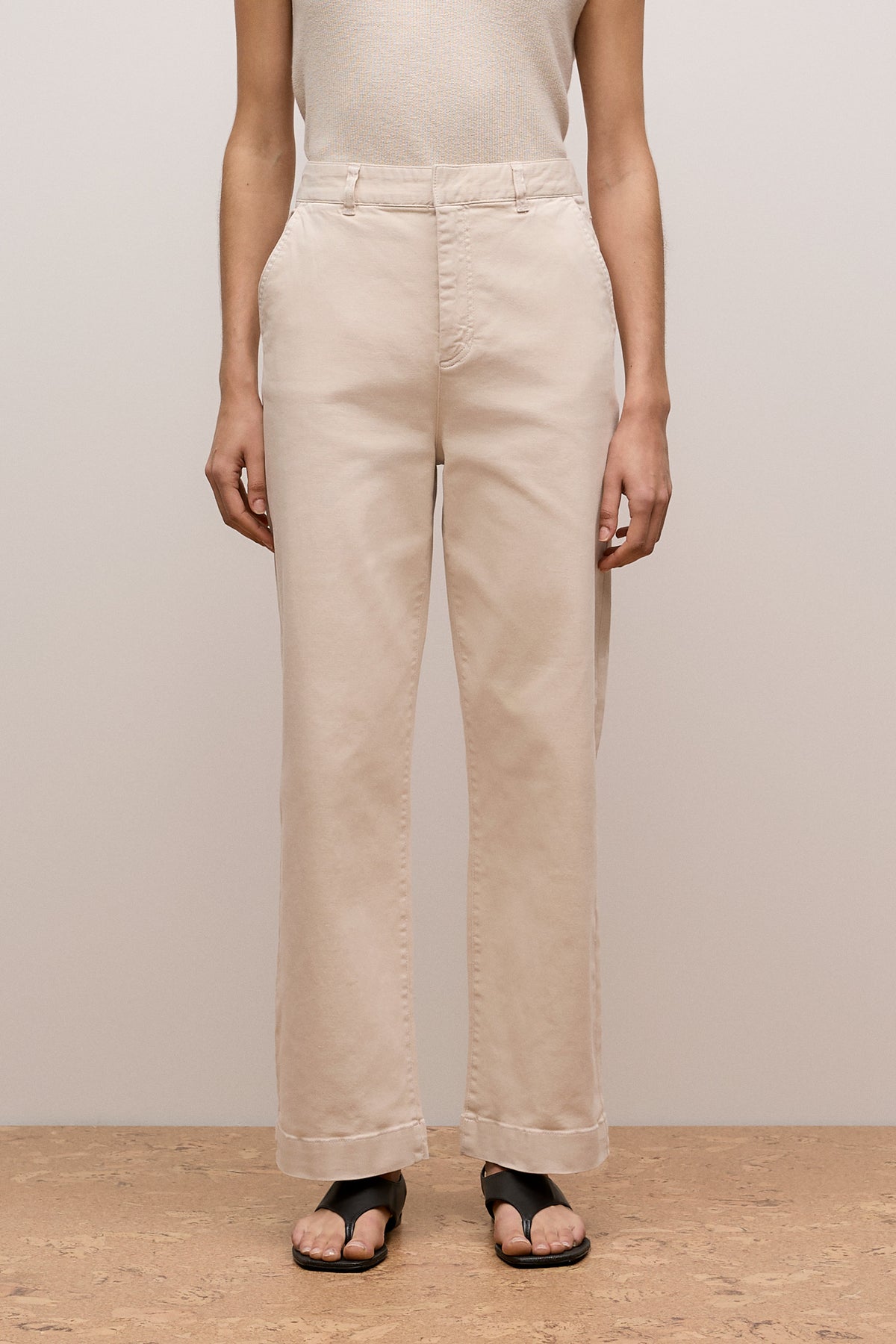Garment Dyed Denim Tailored Pant