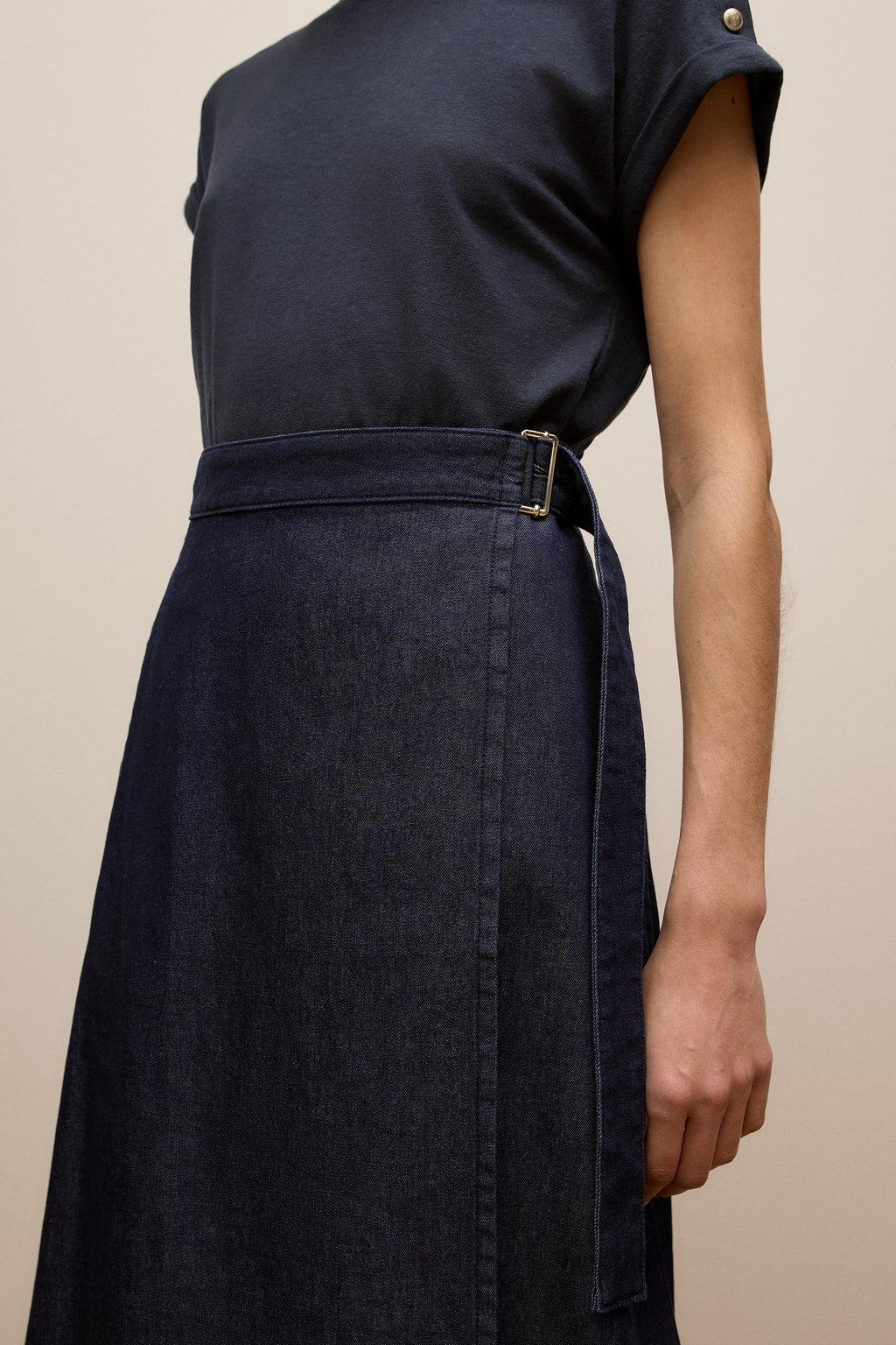 Denim Wrap Skirt