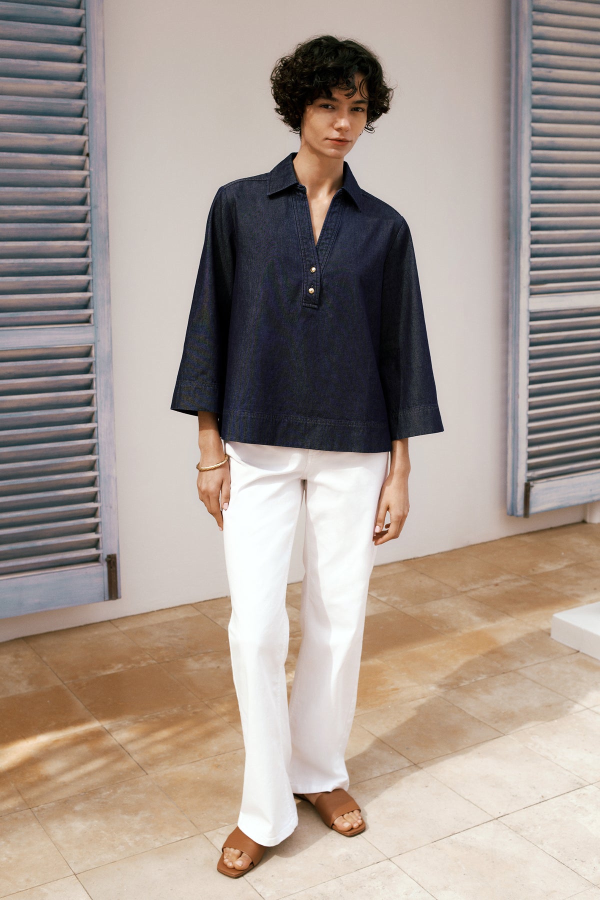 Denim Popover Shirt