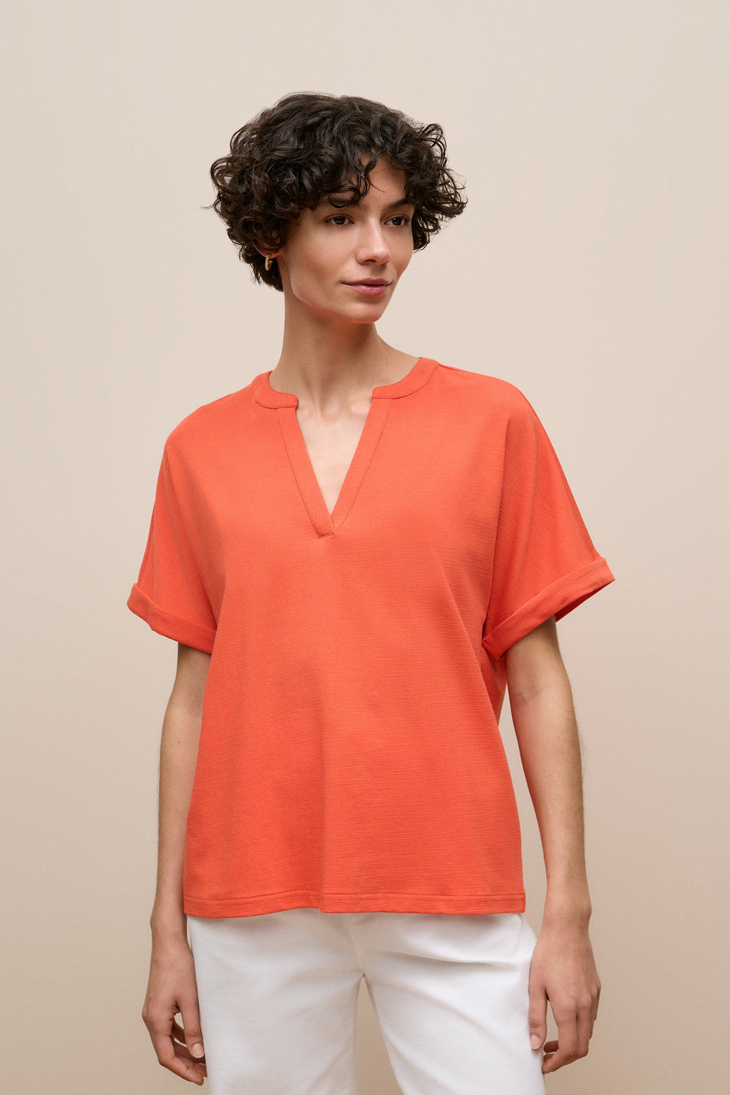 Relaxed V Neck T-Shirt