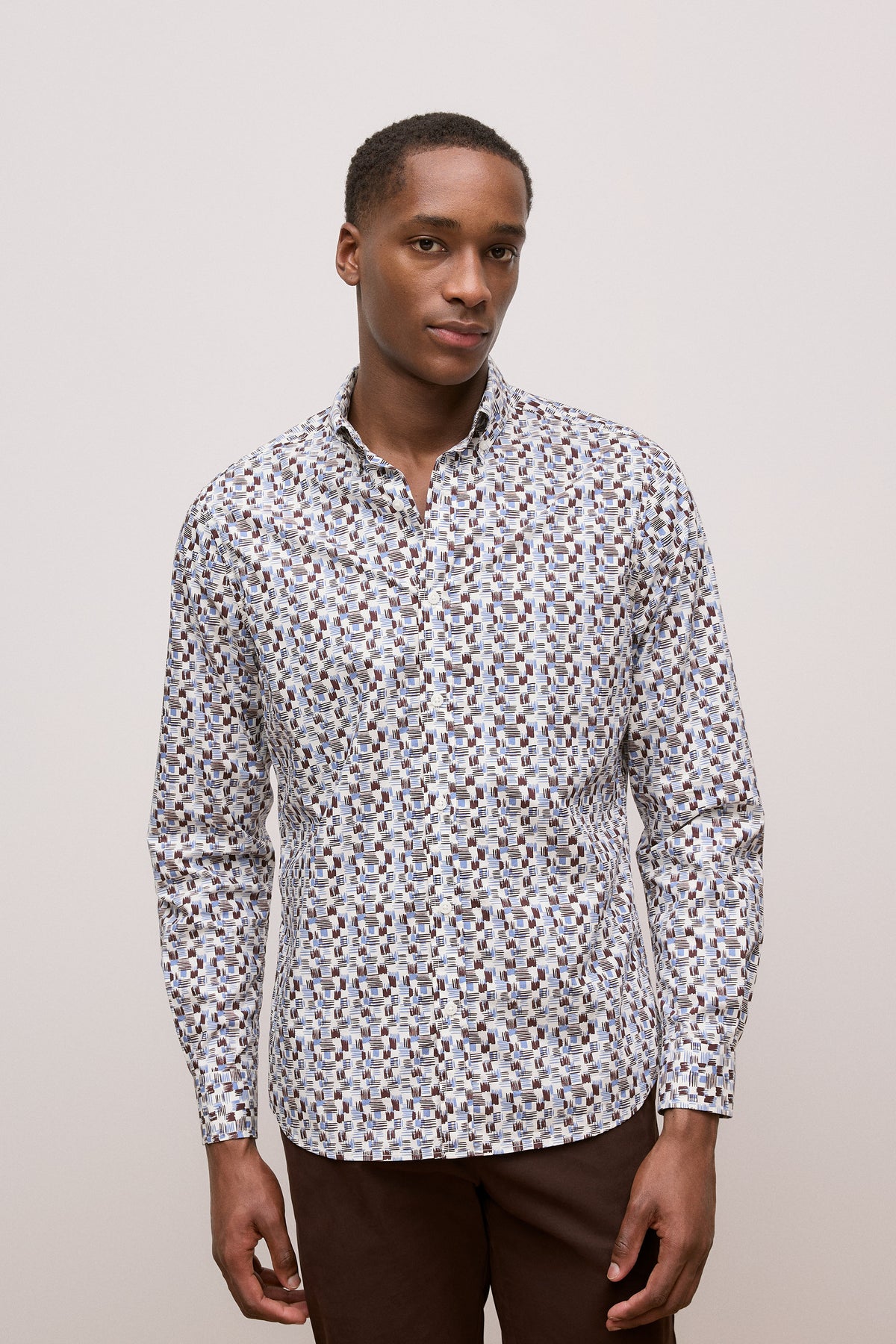 Regular Fit Reed Poplin Long Sleeve Shirt