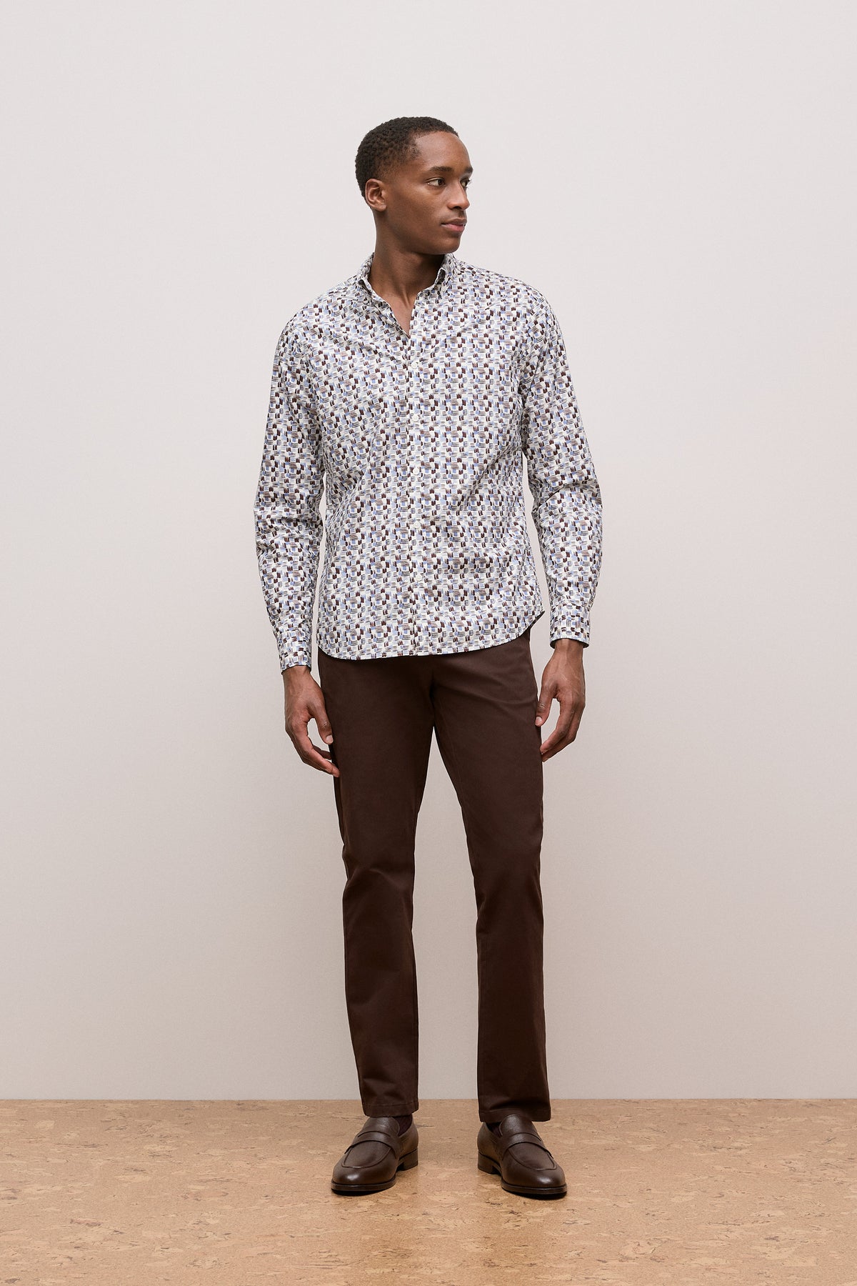 Regular Fit Reed Poplin Long Sleeve Shirt