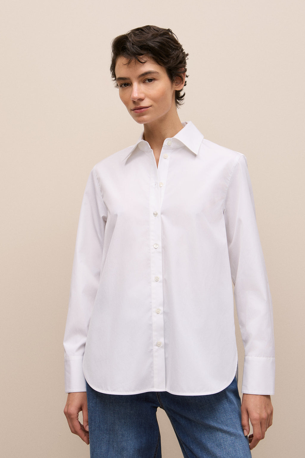 Cotton Poplin Long Sleeve Shirt