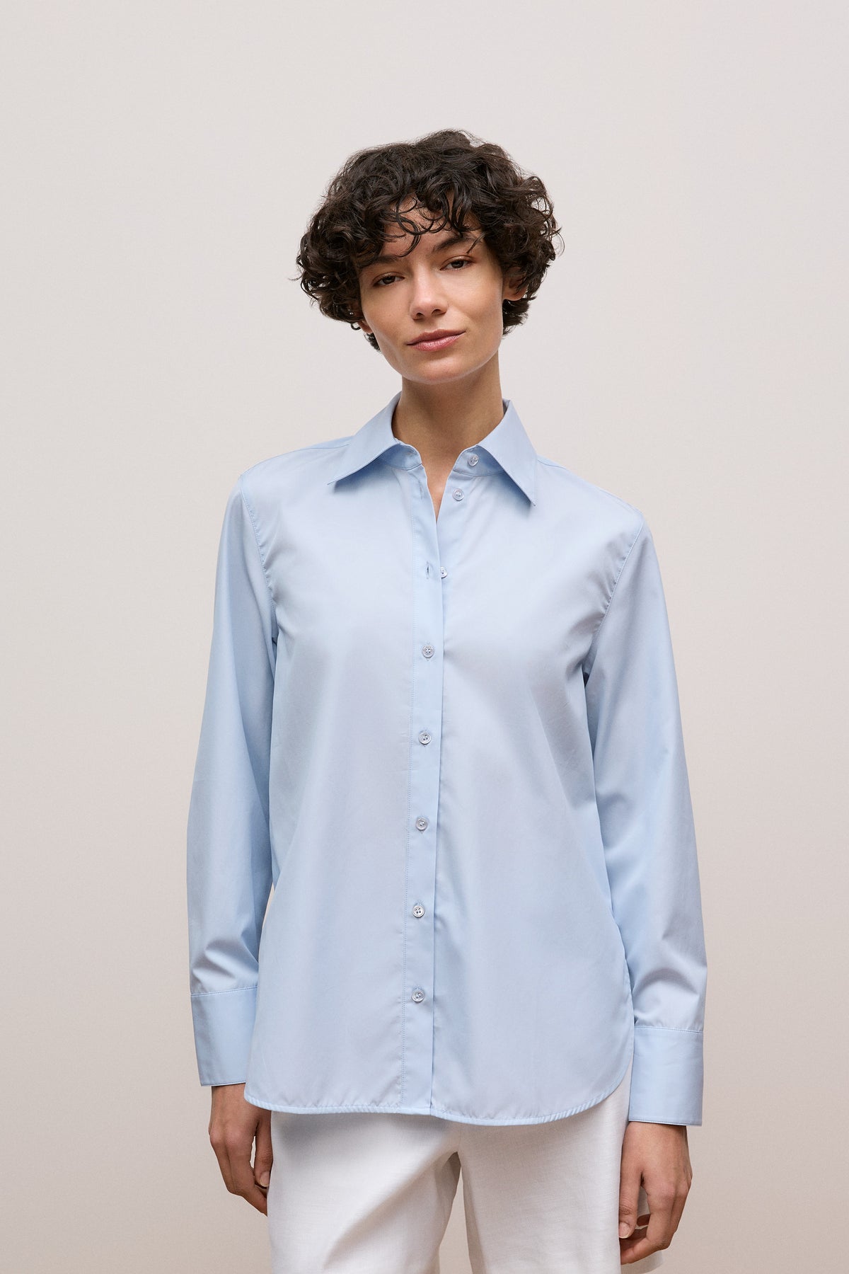 Cotton Poplin Long Sleeve Shirt