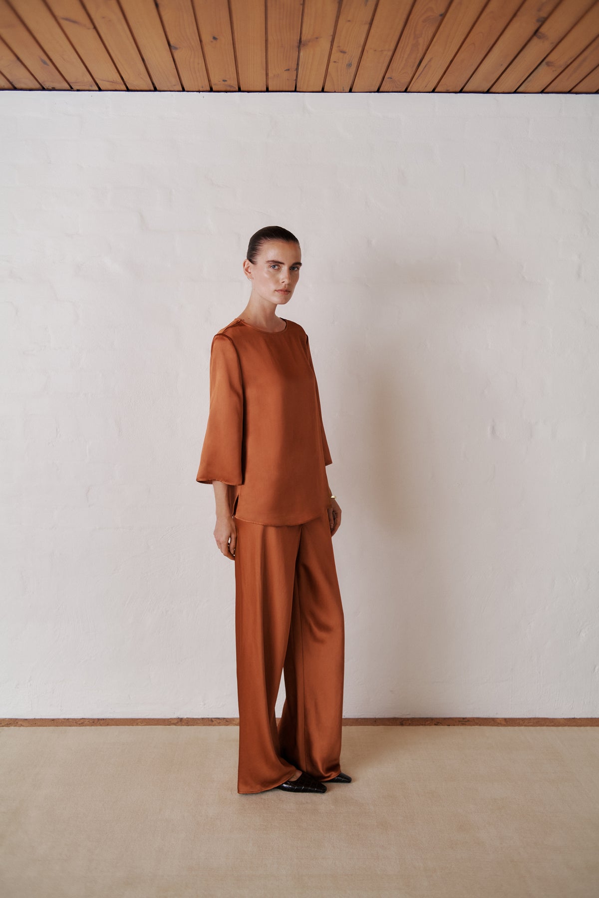 Satin Bias Cut Pant