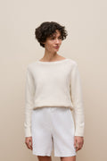 Cotton Linen Boatneck Knit