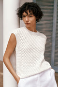 Cotton Knit Sleeveless Tunic