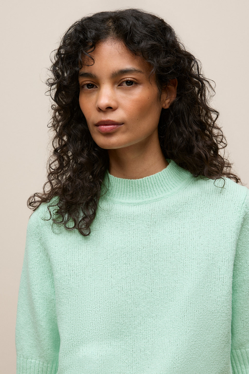 Boucle Mock Neck