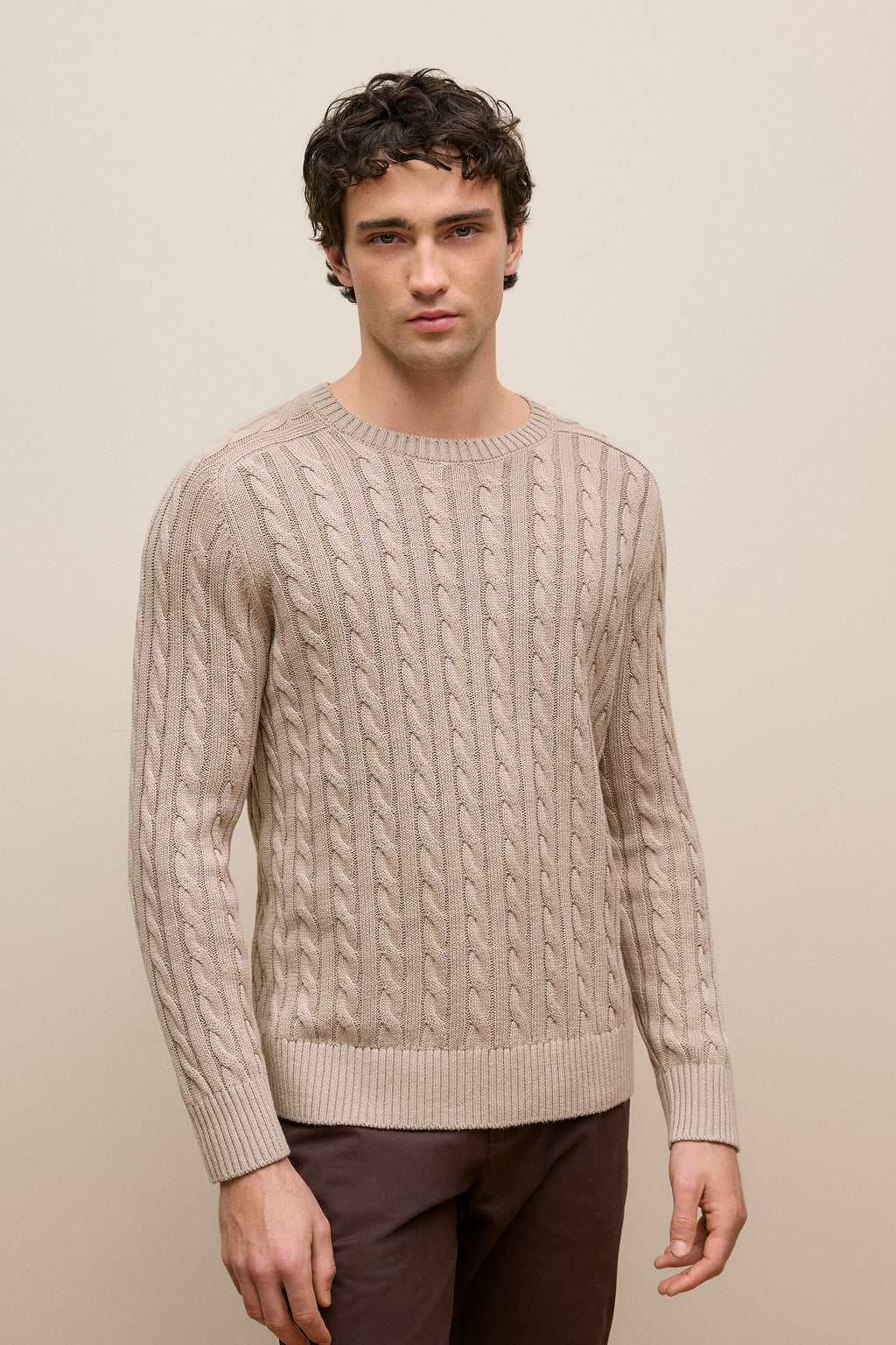 Linen Cotton Cable Crew
